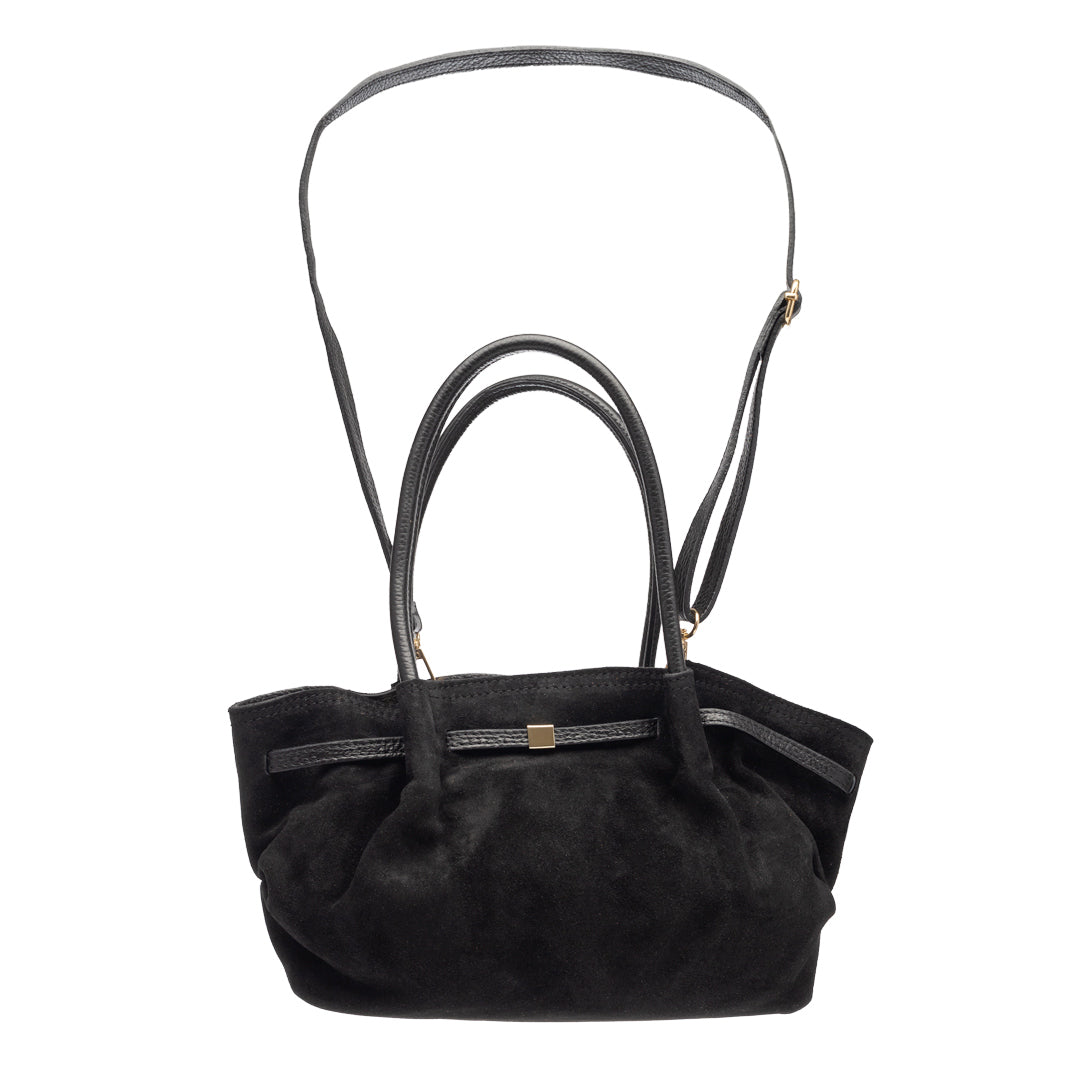 Borsa da donna in vera pelle nera Elena
