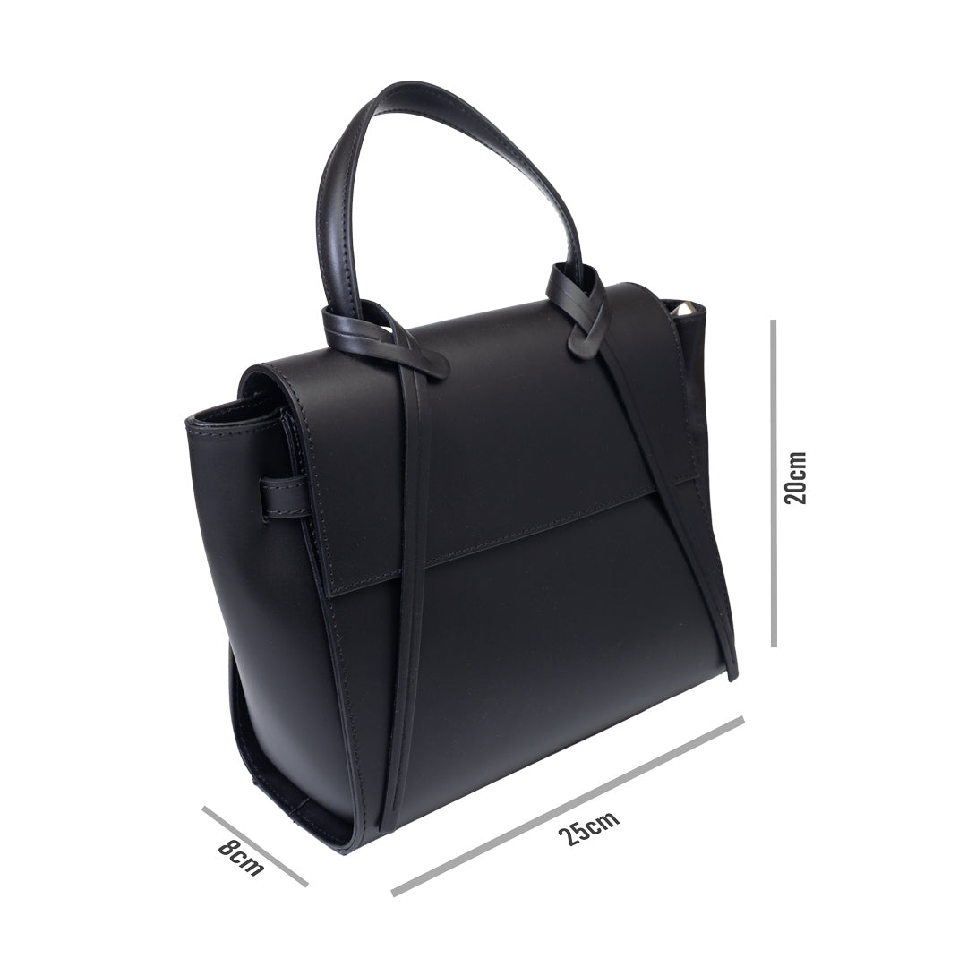 Borsa da donna in vera pelle nera Erika