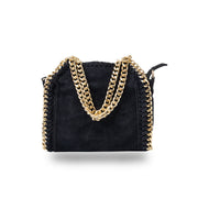 Borsa da donna in vera pelle nera Ilona