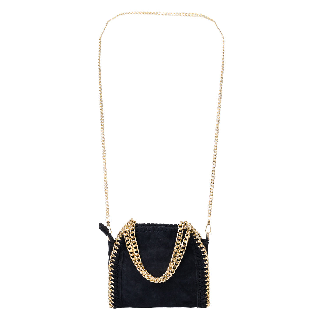 Borsa da donna in vera pelle nera Ilona