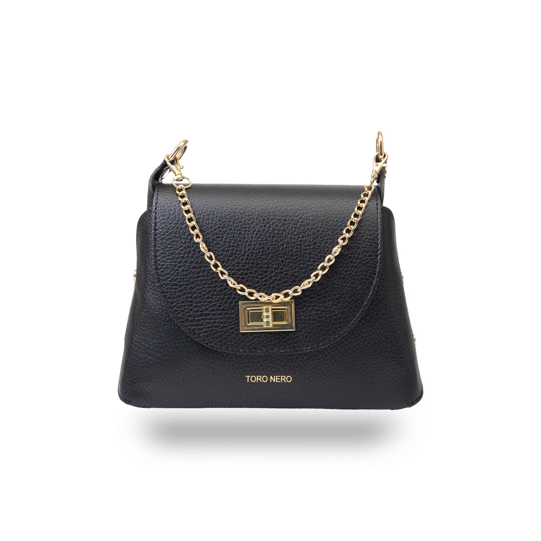 Borsa da donna in vera pelle nera Raisa