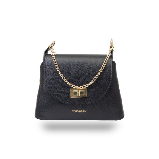 Borsa da donna in vera pelle nera Raisa