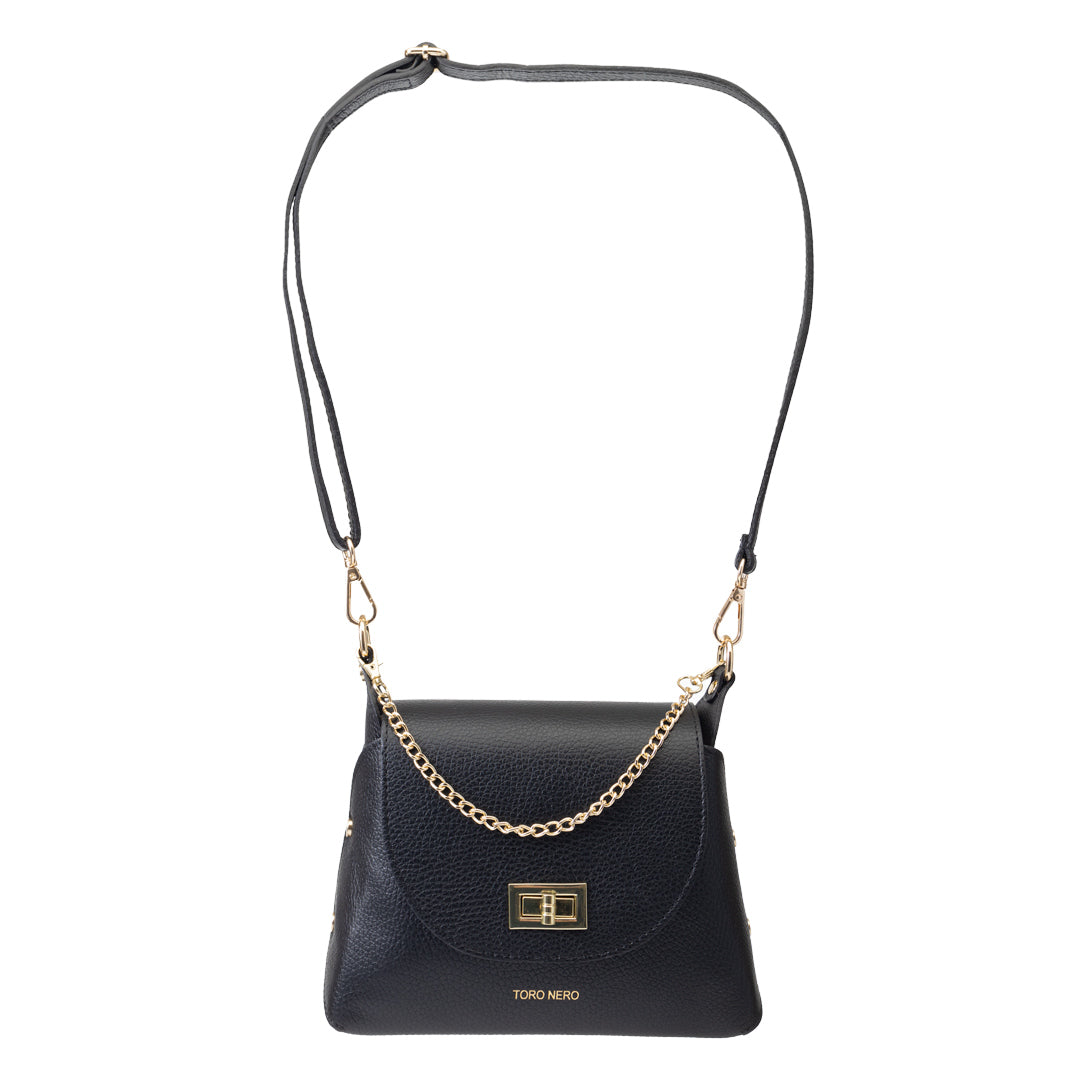 Borsa da donna in vera pelle nera Raisa