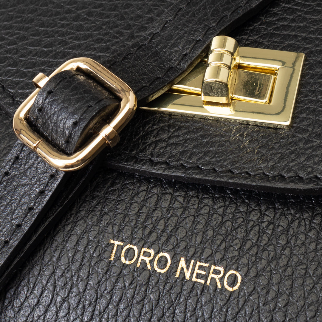 Borsa da donna in vera pelle nera Raisa