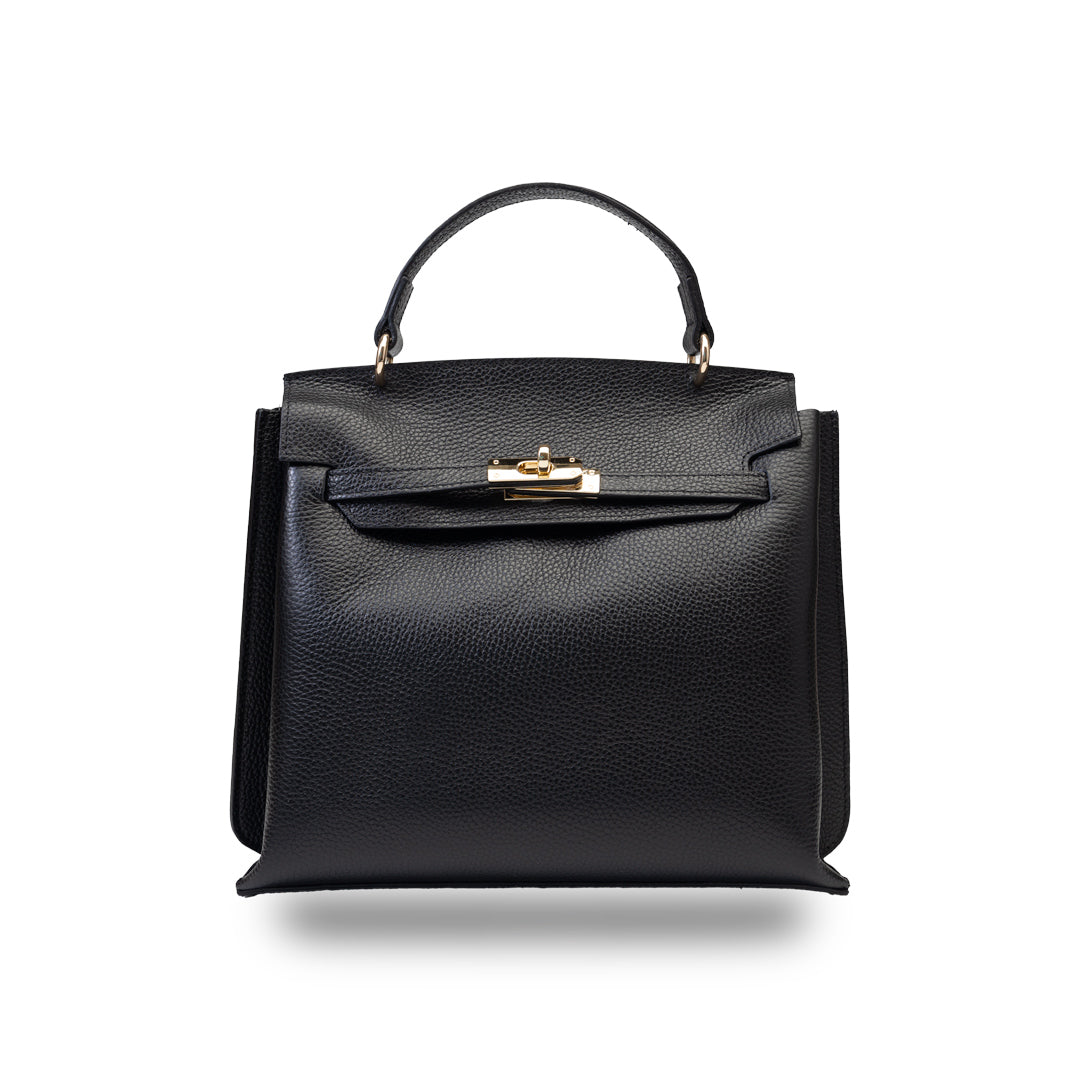 Borsa da donna in vera pelle nera Raluca