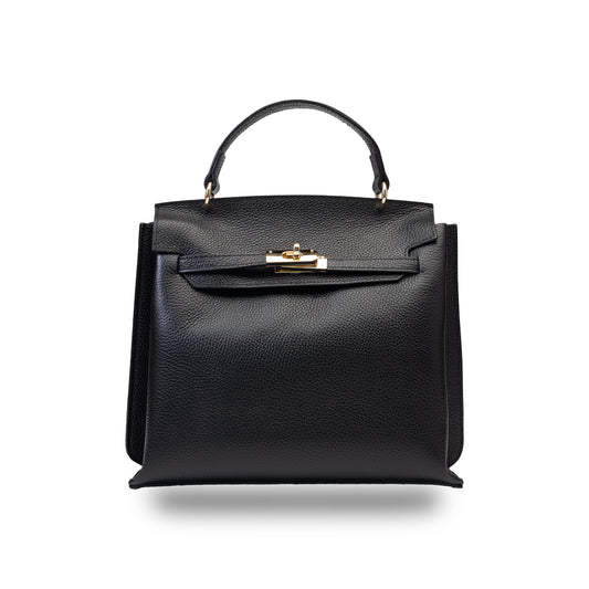 Borsa da donna in vera pelle nera Raluca