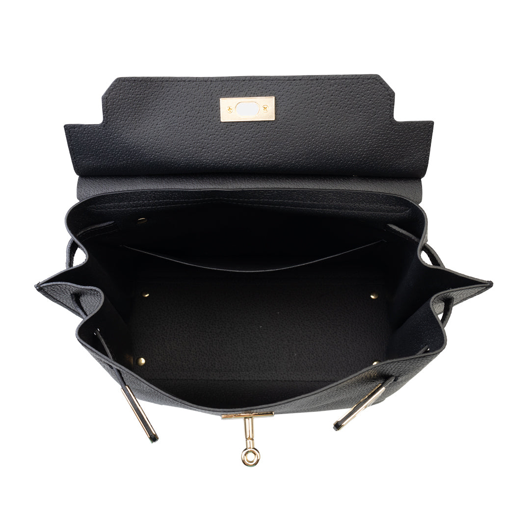 Borsa da donna in vera pelle nera Raluca
