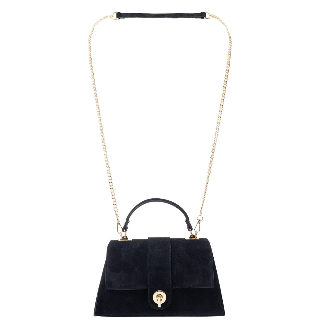 Borsa da donna in vera pelle nera Verona