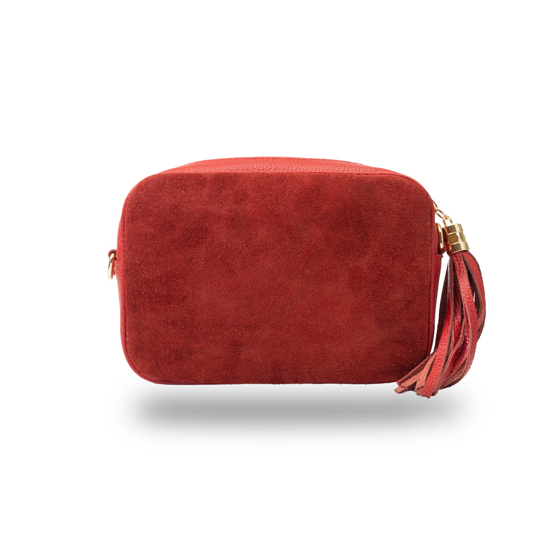 Borsa da donna in vera pelle rossa Ancuta