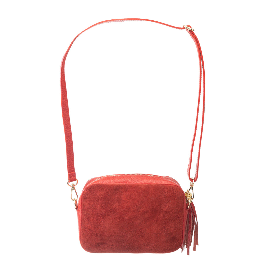 Borsa da donna in vera pelle rossa Ancuta
