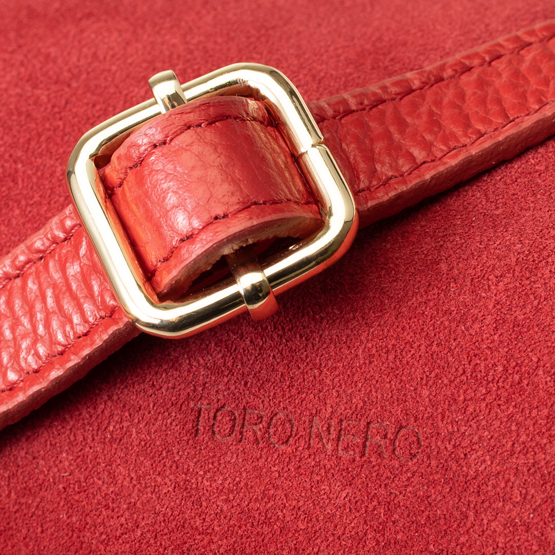 Borsa da donna in vera pelle rossa Evelin