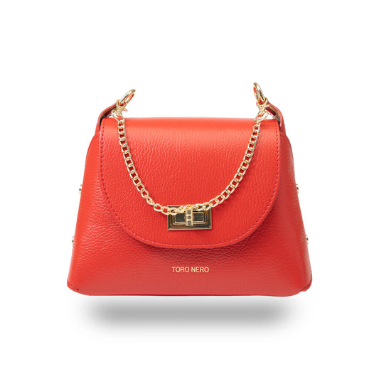 Borsa da donna in vera pelle rossa Raisa