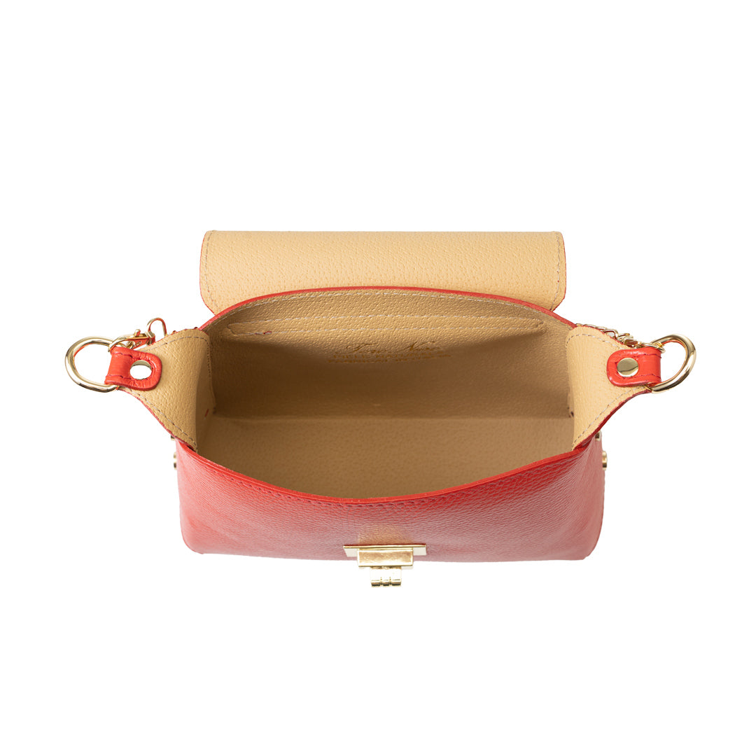 Borsa da donna in vera pelle rossa Raisa
