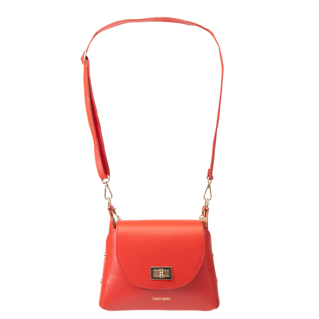 Borsa da donna in vera pelle rossa Raisa