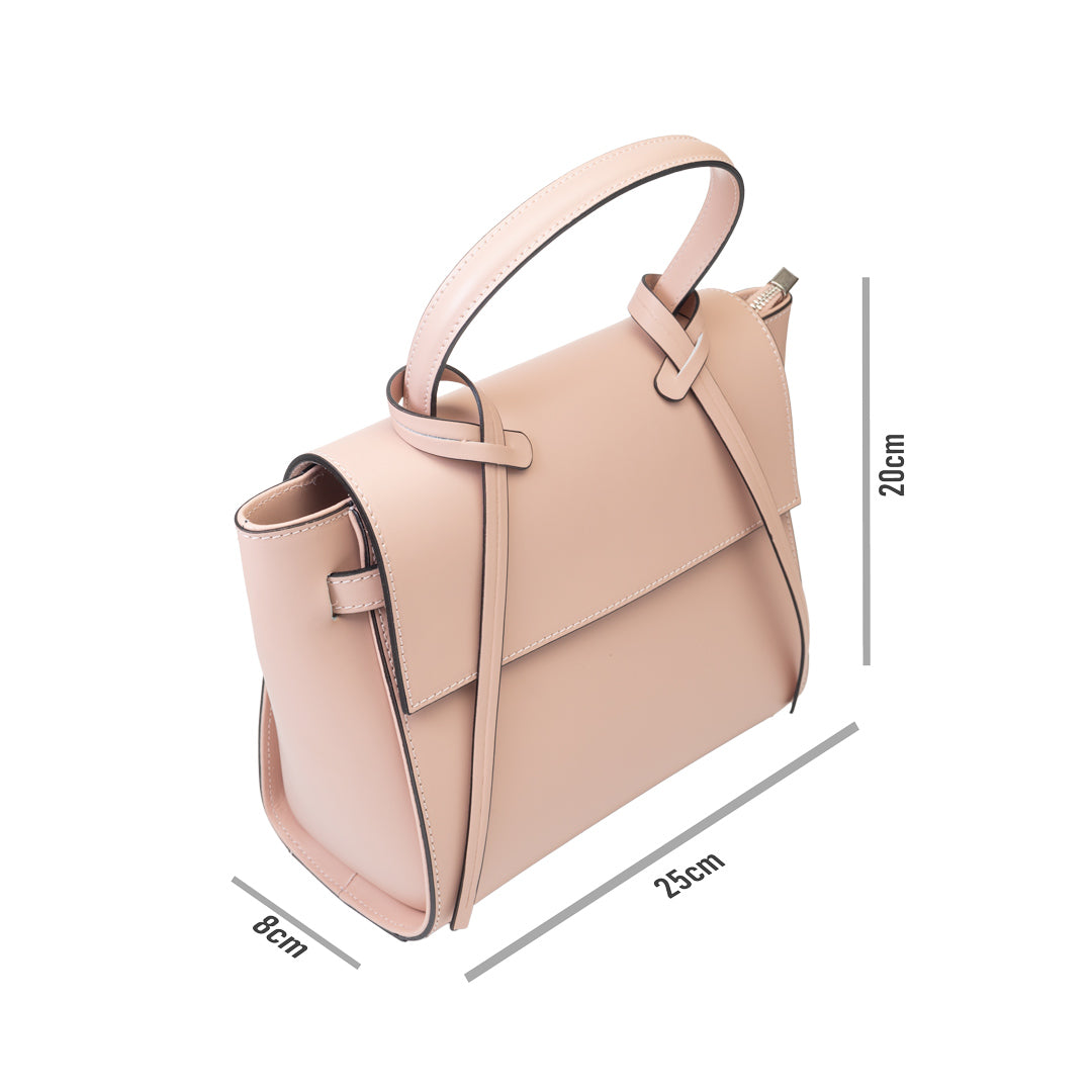 Borsa da donna in vera pelle rosa Erika