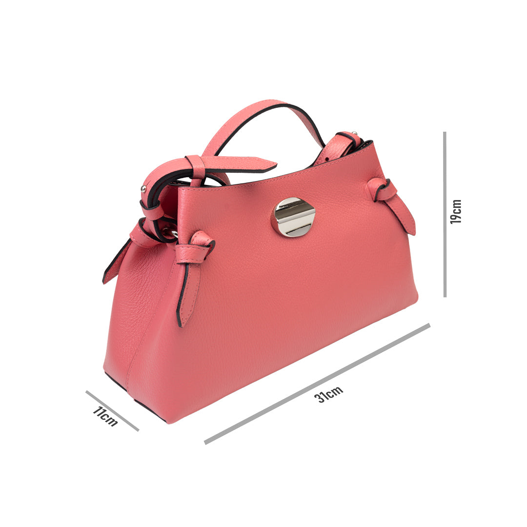 Borsa da donna in pelle rosa salmone Tania