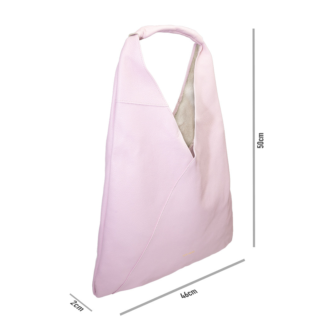 Borsa da donna in vera pelle rosa chiaro Camelia