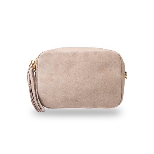 Borsa da donna in vera pelle rosa pallido Ancuta