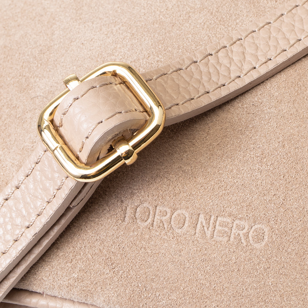 Borsa da donna in vera pelle rosa pallido Ancuta