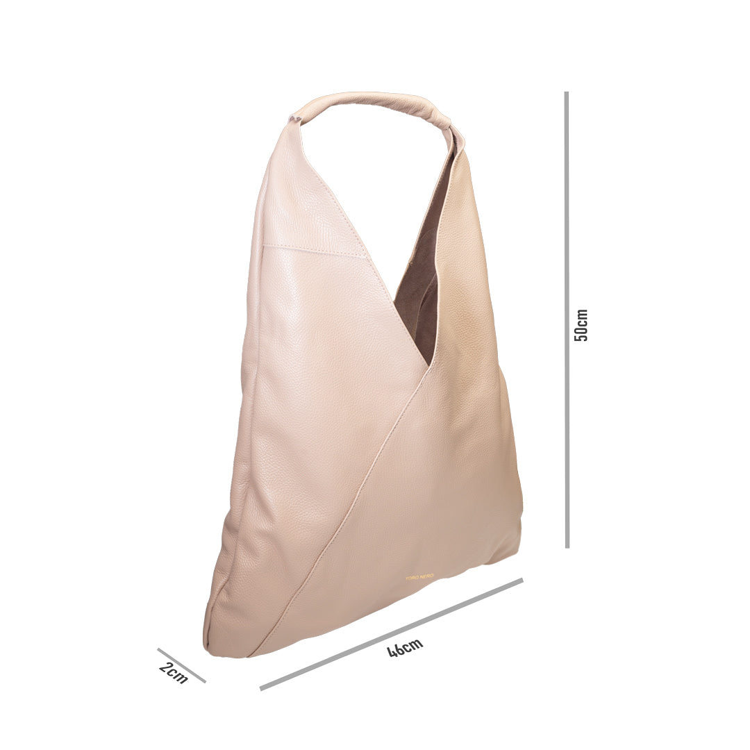 Borsa da donna in vera pelle rosa chiaro Camelia