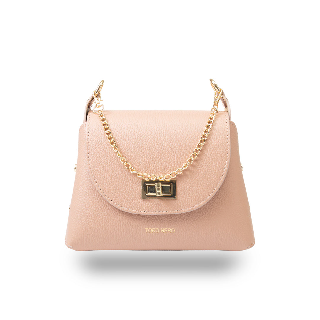 Borsa da donna in pelle naturale rosa pallido Raisa