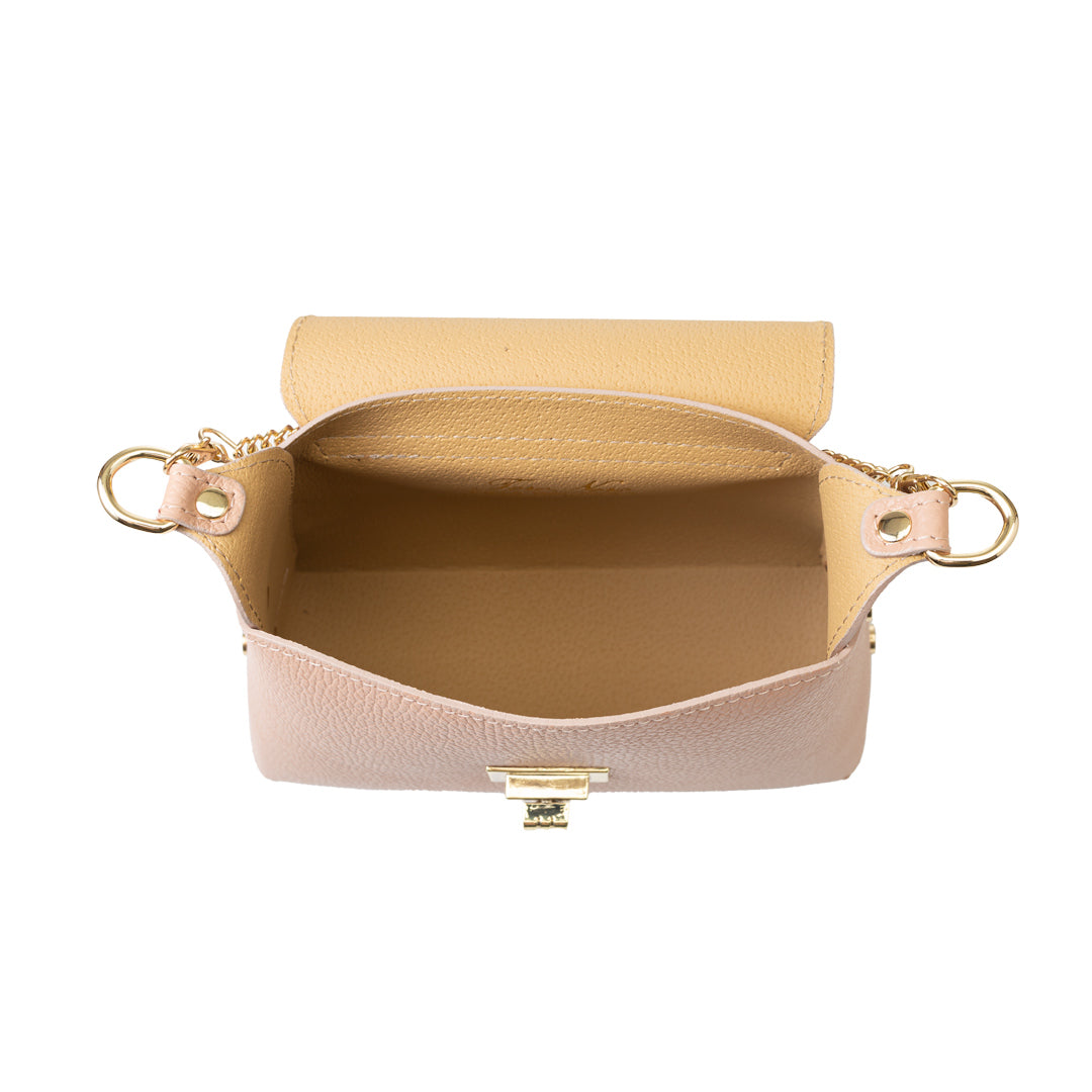 Borsa da donna in pelle naturale rosa pallido Raisa