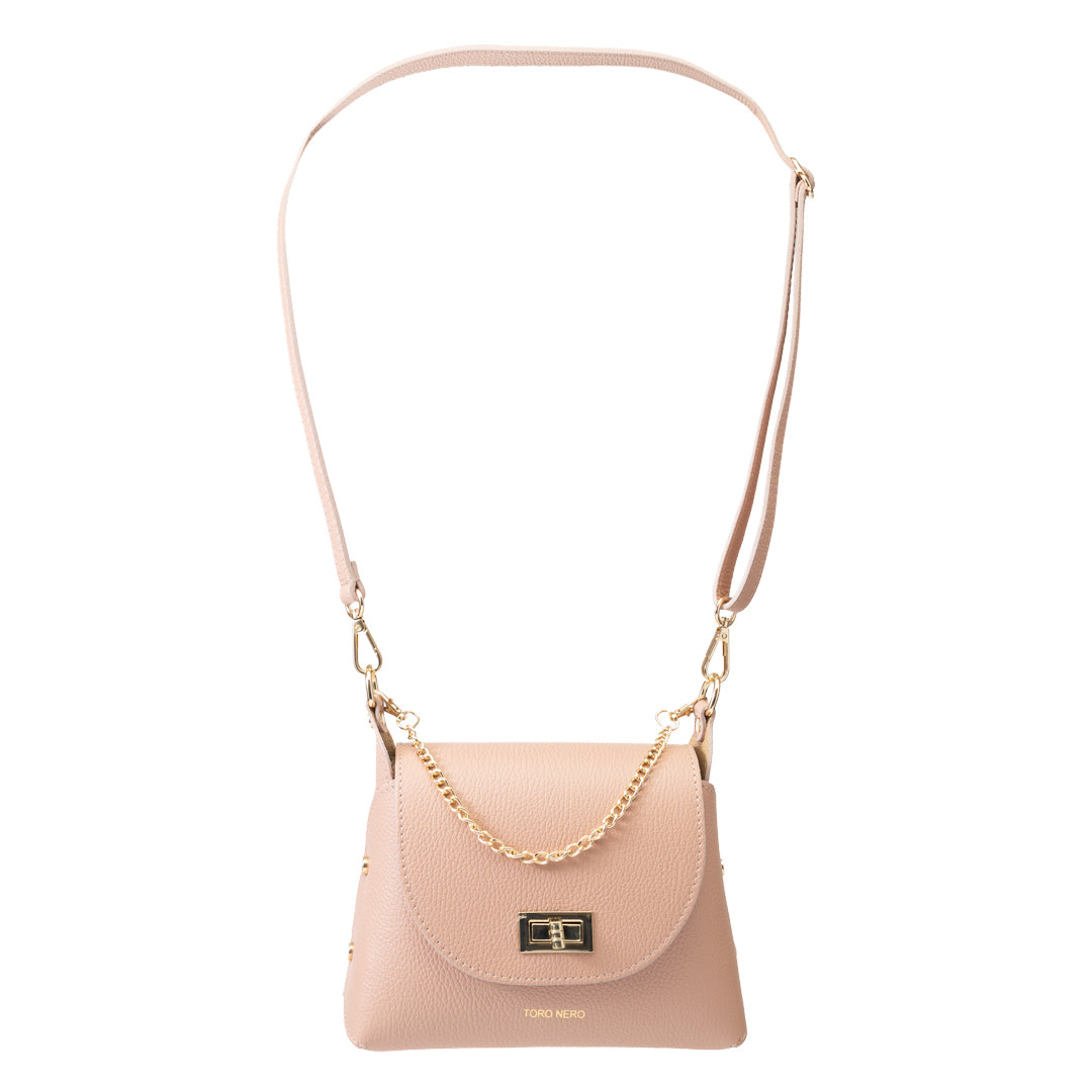 Borsa da donna in pelle naturale rosa pallido Raisa