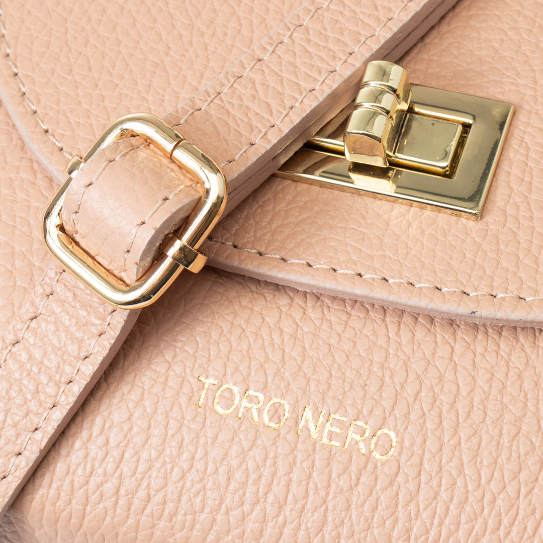 Borsa da donna in pelle naturale rosa pallido Raisa