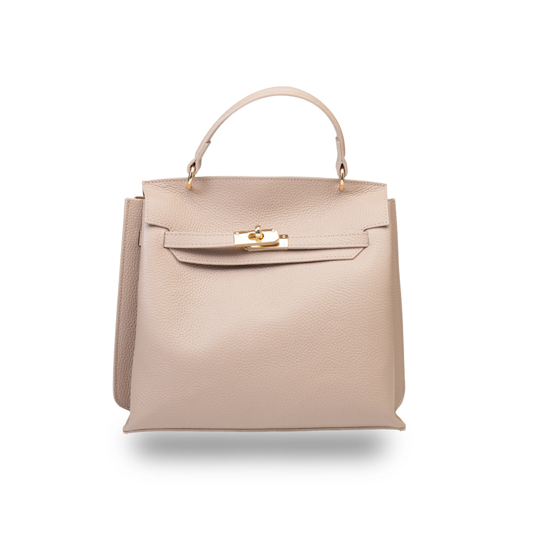Borsa da donna in pelle naturale rosa pallido Raluca