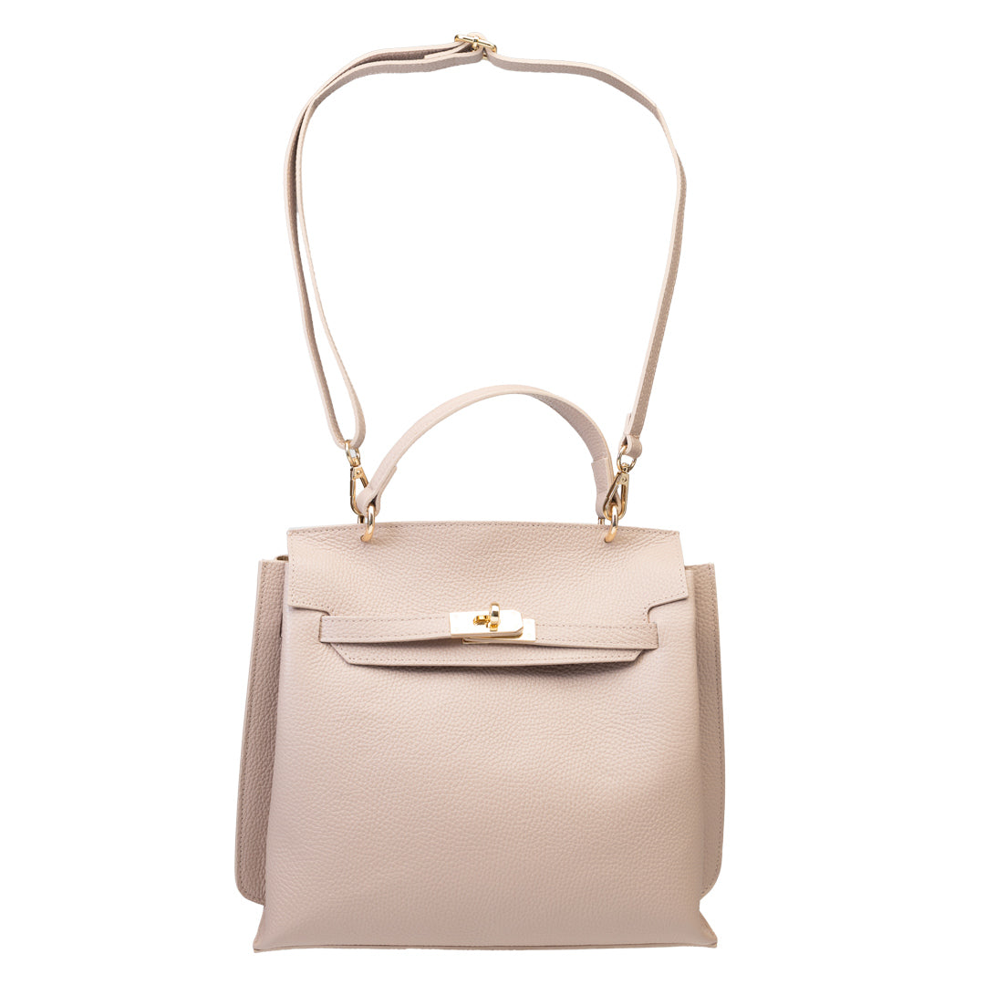 Borsa da donna in pelle naturale rosa pallido Raluca