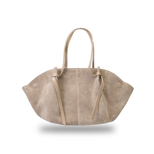 Borsa da donna in vera pelle tortora chiaro Alice