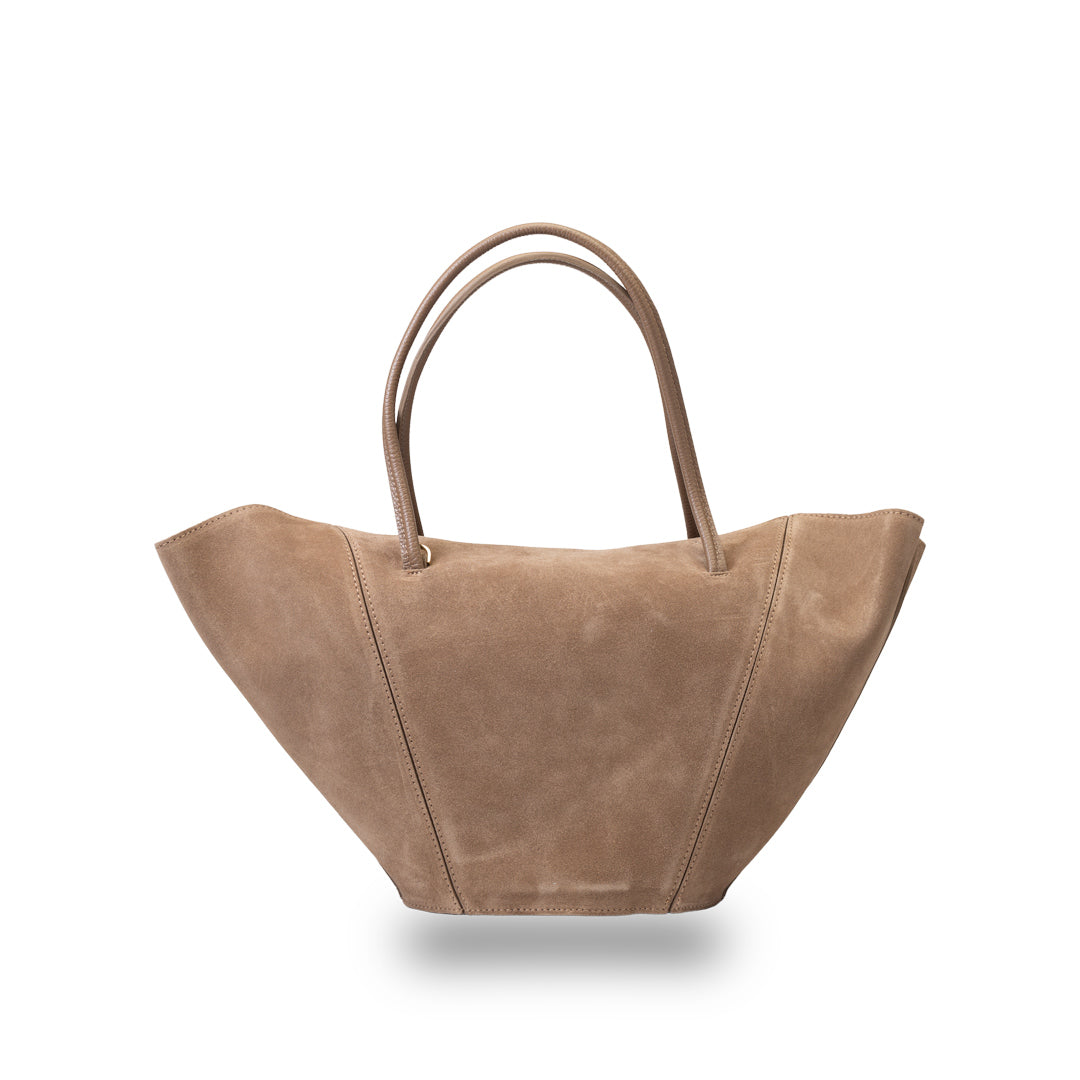 Borsa da donna in pelle naturale tortora chiaro Diana
