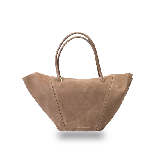 Borsa da donna in pelle naturale tortora chiaro Diana