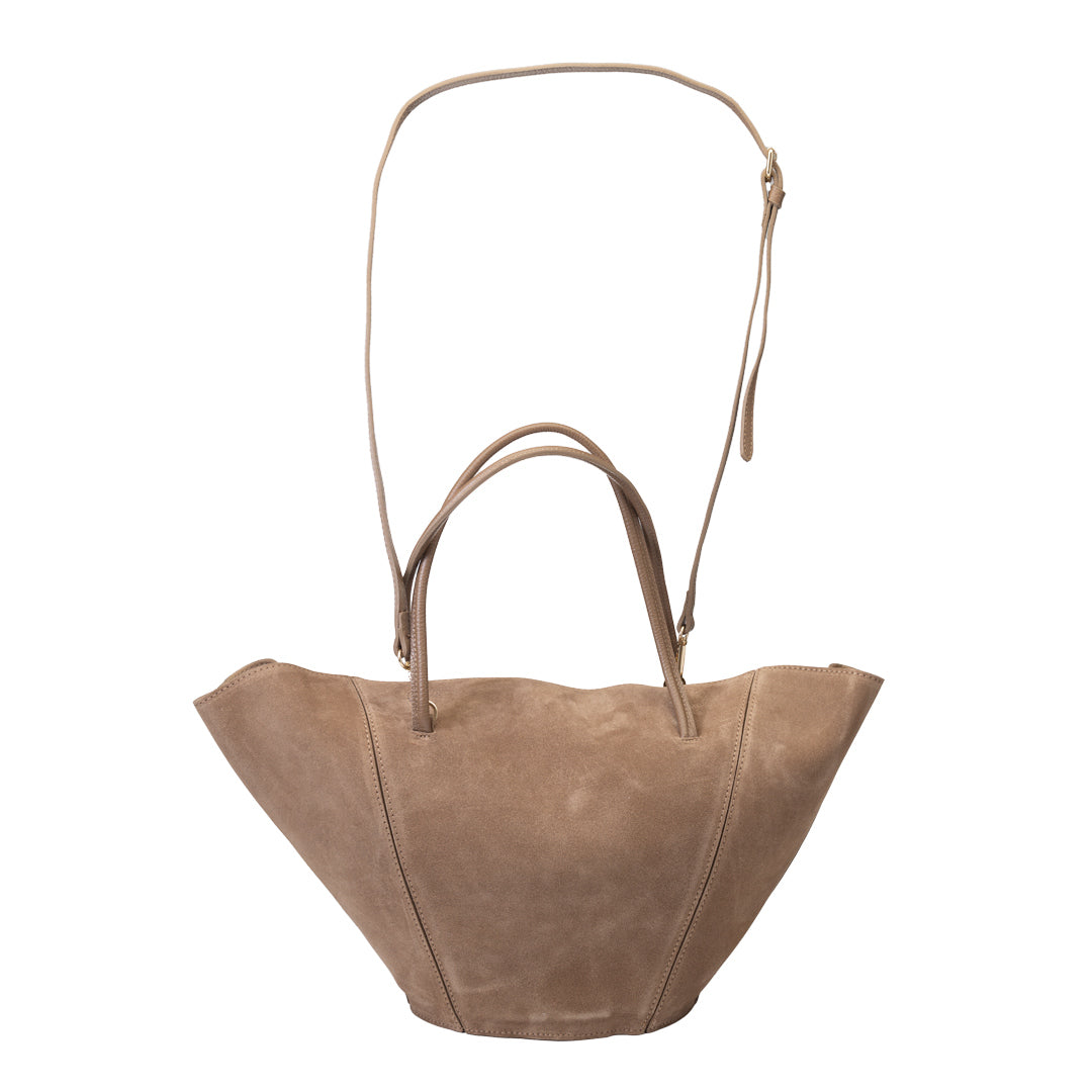 Borsa da donna in pelle naturale tortora chiaro Diana