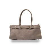 Borsa da donna in vera pelle talpa scuro Evelin