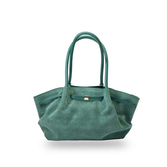 Borsa da donna in vera pelle verde Elena