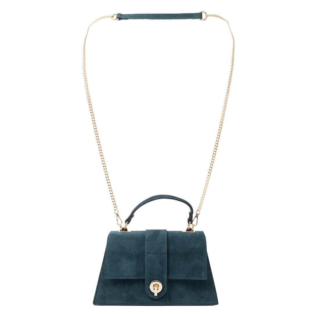 Borsa da donna in vera pelle verde Verona