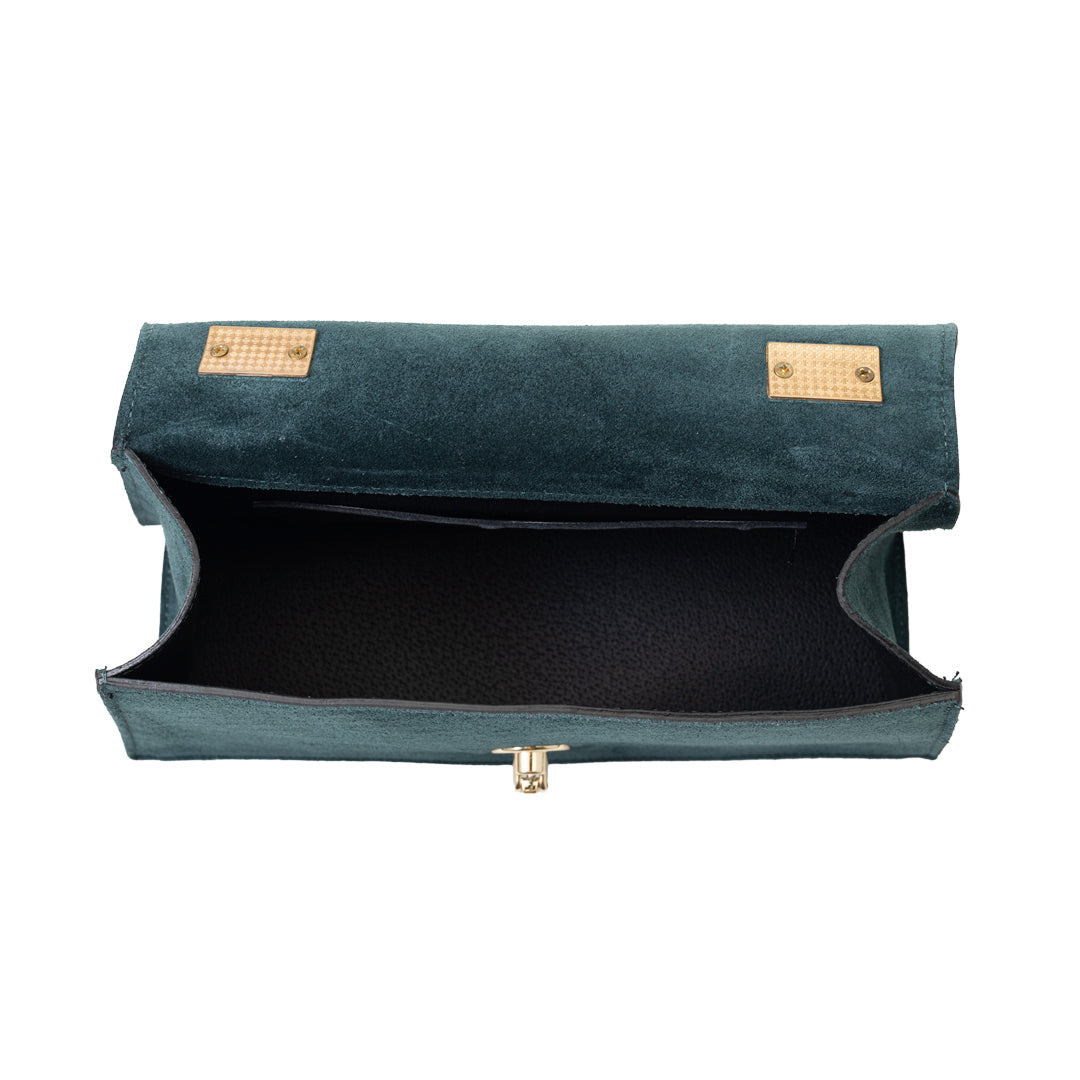Borsa da donna in vera pelle verde Verona