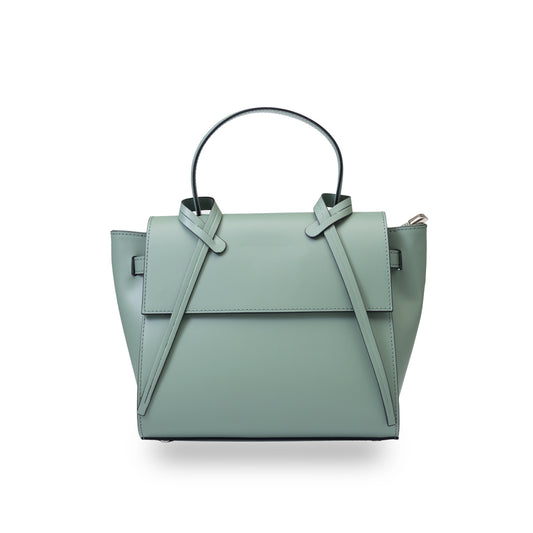 Borsa da donna in vera pelle color verde salvia Erika