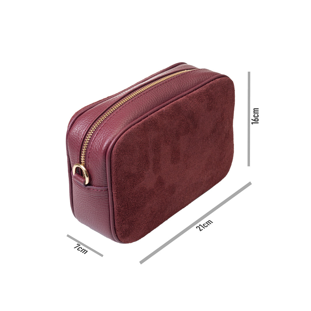 Borsa da donna in pelle bordeaux Ancuta