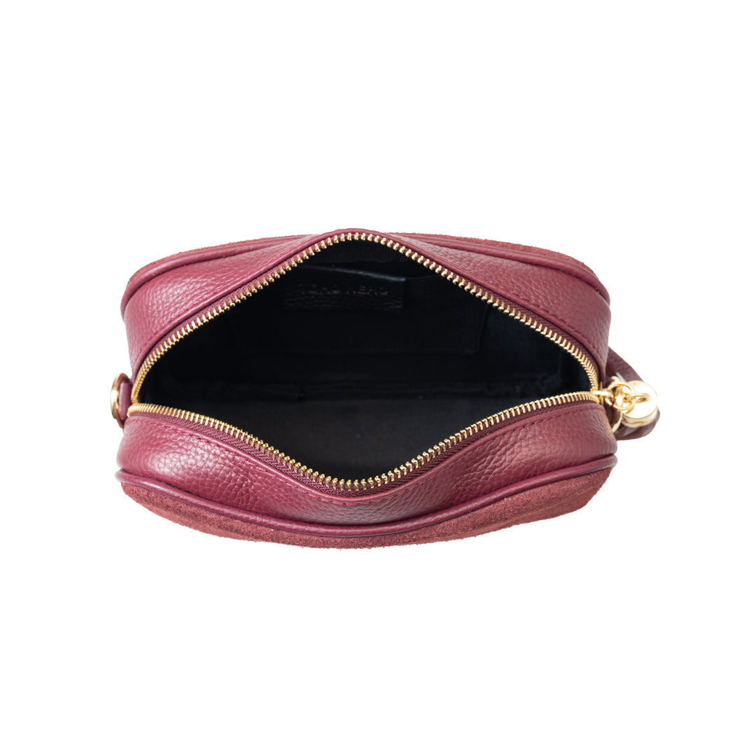 Borsa da donna in pelle bordeaux Ancuta
