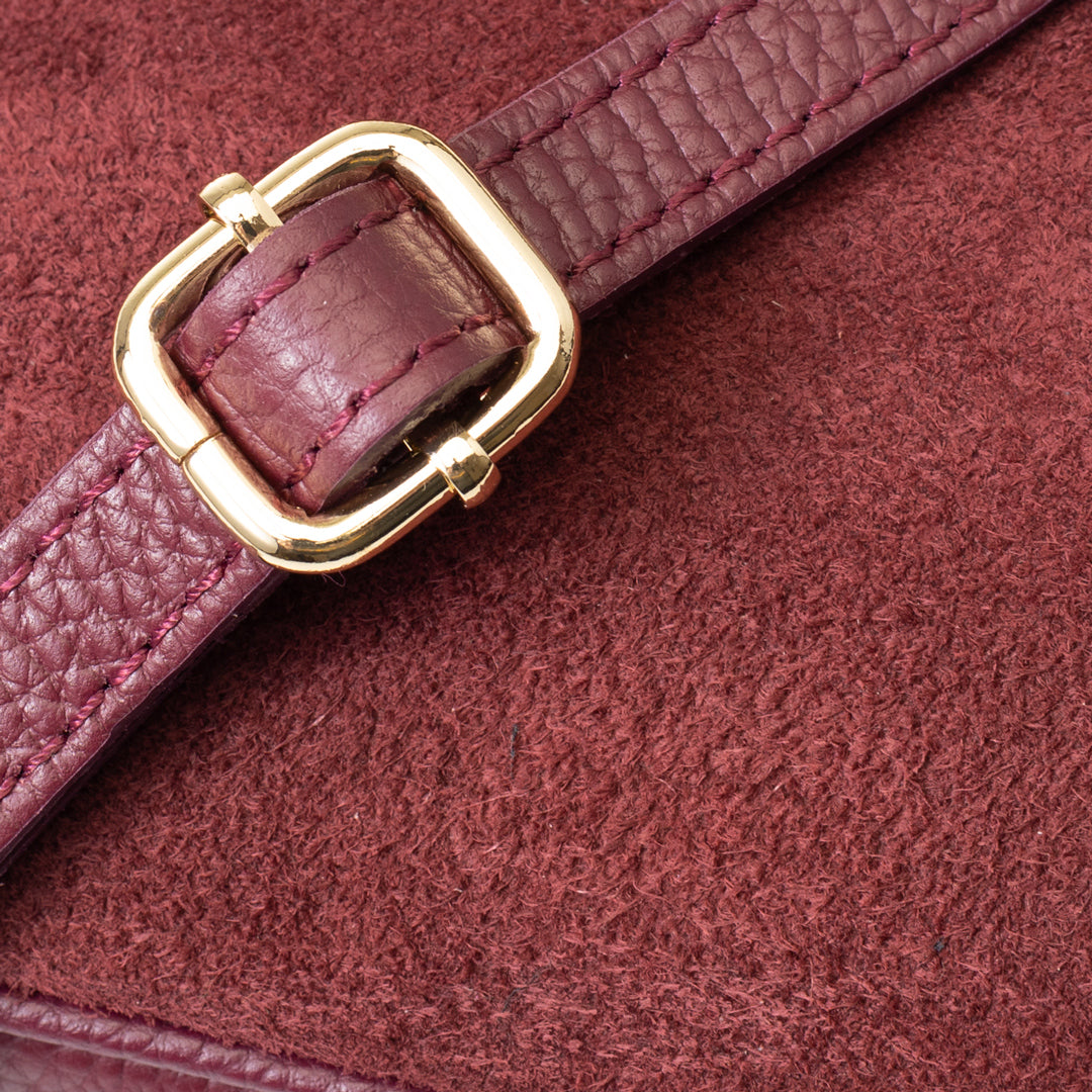 Borsa da donna in pelle bordeaux Ancuta