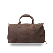 Borsone da viaggio/fitness in pelle naturale marrone scuro Travel Bag