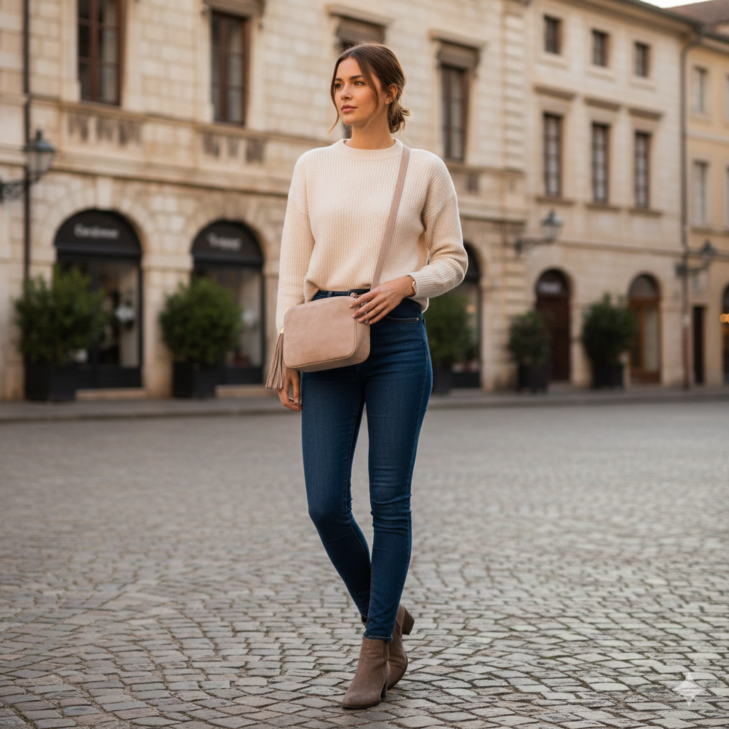 Borsa da donna in vera pelle rosa pallido Ancuta