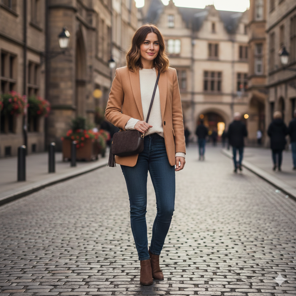 Borsa da donna in vera pelle marrone scuro Ancuta
