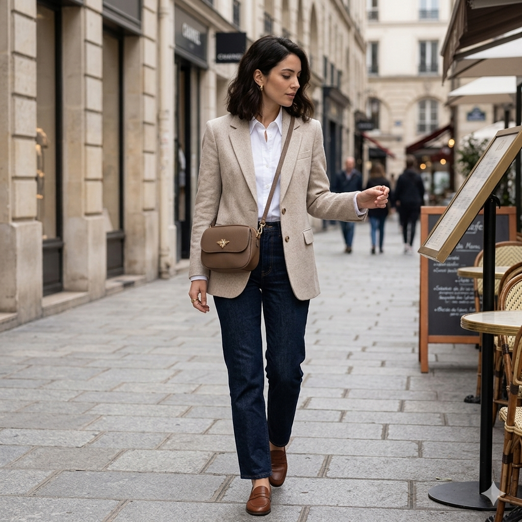 Borsa da donna in vera pelle marrone scuro Eleonora