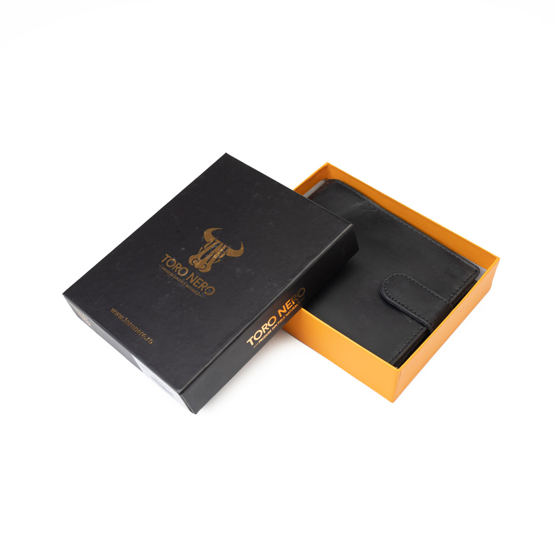 Portafoglio uomo in vera pelle nero POIL