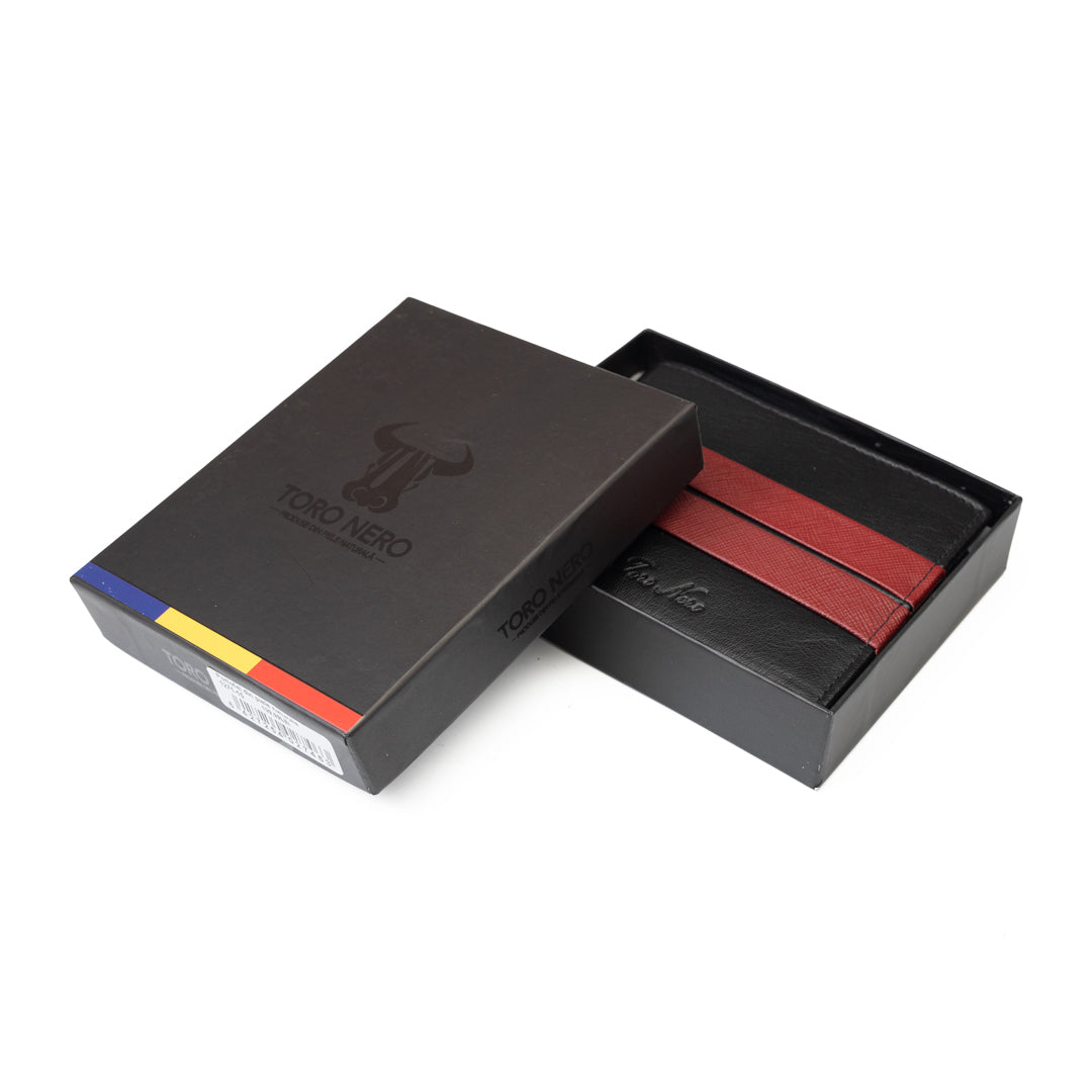 Portefeuille homme en cuir véritable noir Carol, protection RFID