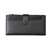 Portafoglio donna in pelle naturale nera Cory, protezione RFID
