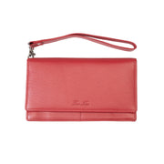 Portafoglio donna in vera pelle rosso Chiara, protezione RFID